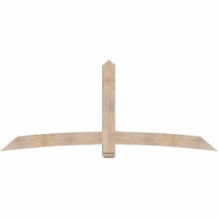 Ekena Millwork Bellingham Smooth Timber Gable Bracket, Douglas Fir, 96"W x 40"H x 5 1/2"D x 5 1/2"F, 10/12 Pitch GBW096X40X0606BEL00SDF